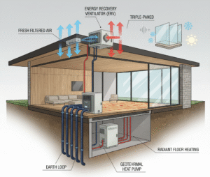 Solar-transparent nightstands, hardwired bedrooms, and furniture built to last 100 years.